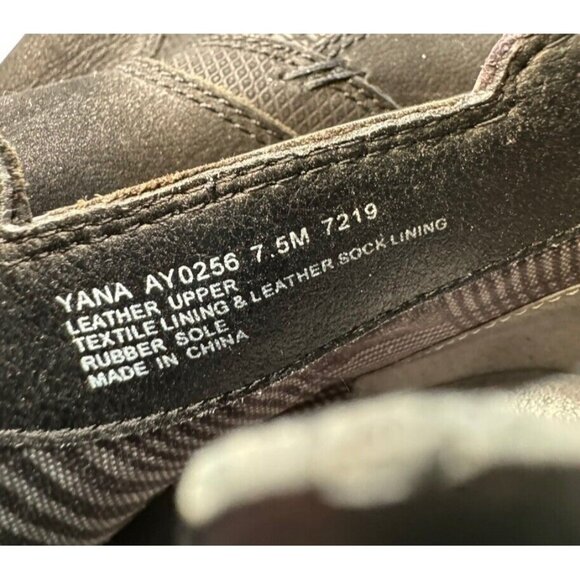 Abeo Yana Ankle Boots Women's 7.5 Black Nubuck Leather Comfort Side Zip Moto - Picture 3 of 10